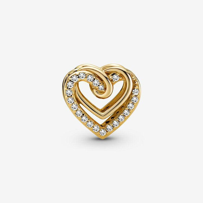 Charm Coeur entrelacé de pierres