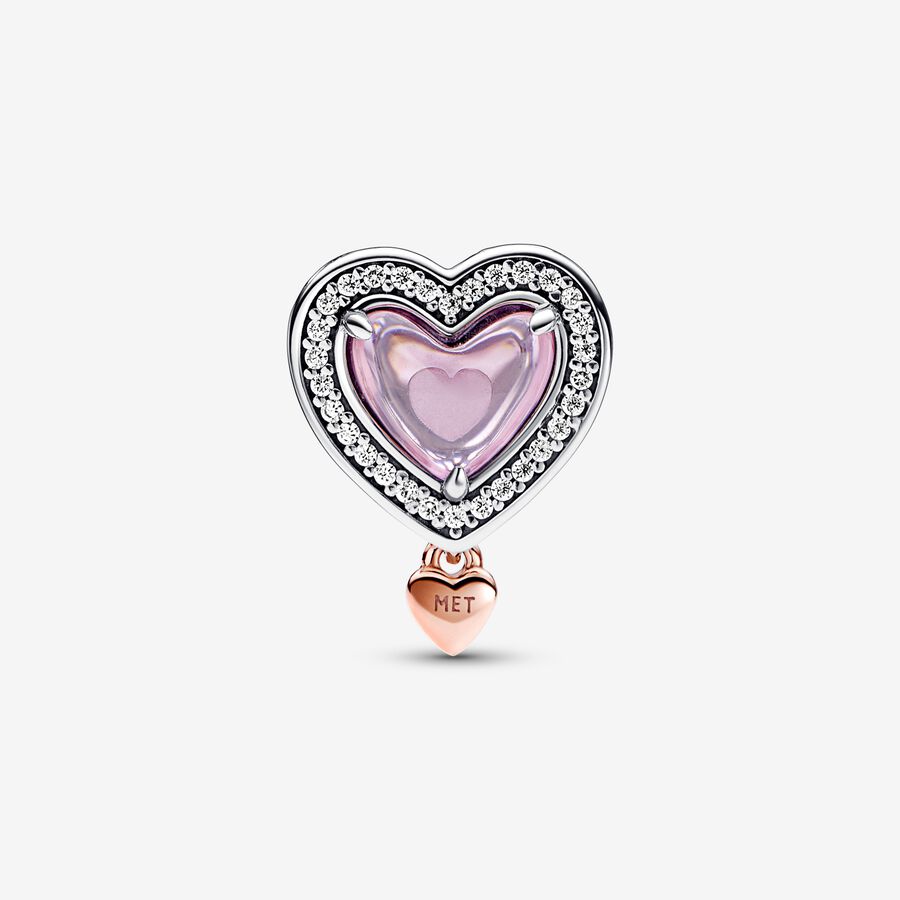 Pendentif Charm Ajouré Maman avec Coeur