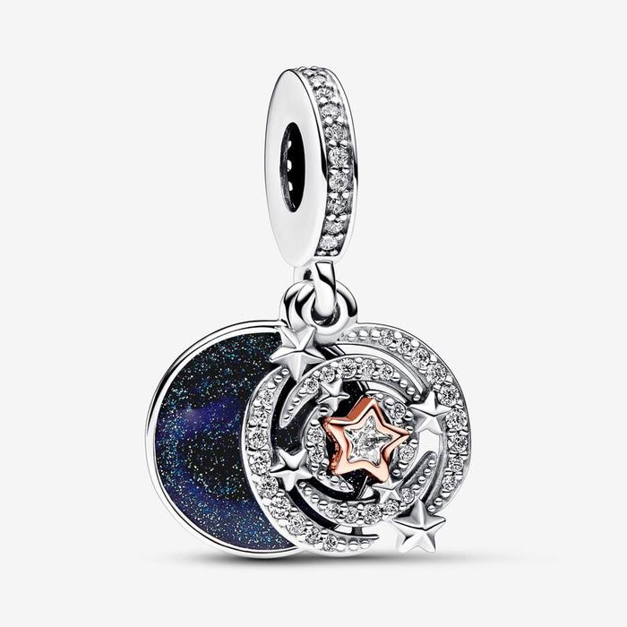 Pendentif Charm Ciel avec étoiles filantes
