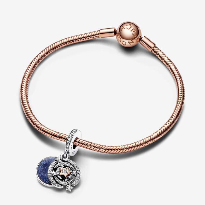 Pendentif Charm Ciel avec étoiles filantes