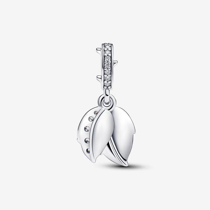 Pendentif Charm Rose Blanche