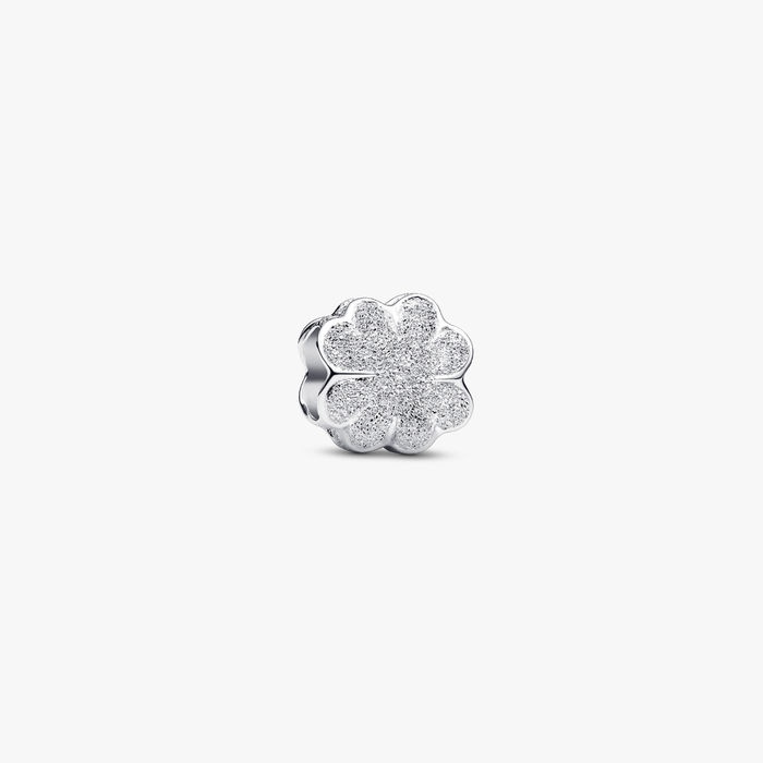 Mini Charm Quadrifoglio effetto diamantato