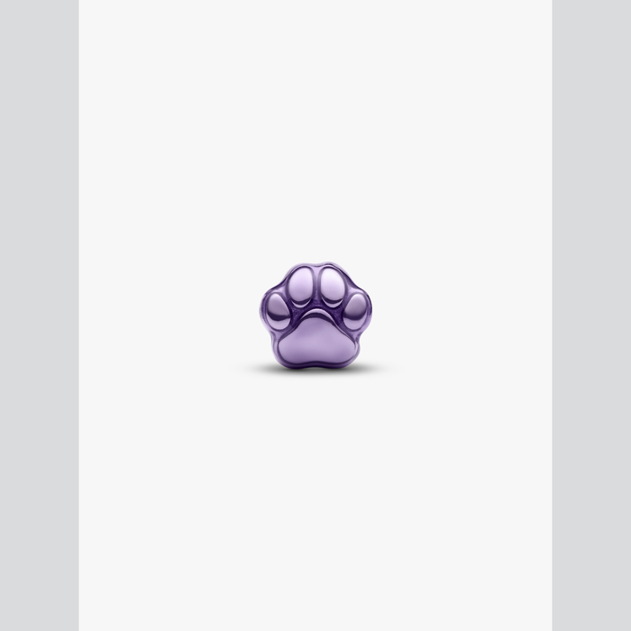 Mini Charm Zampa effetto metallico viola