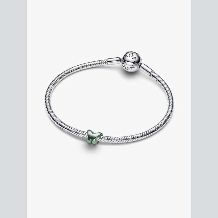 Mini Charm Farfalla effetto metallico verde