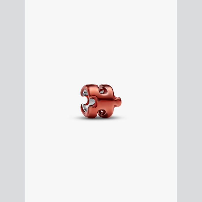 Mini Charm Puzzle effetto metallico arancione