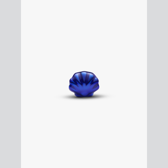 Mini Charm Conchiglia effetto metallico blu