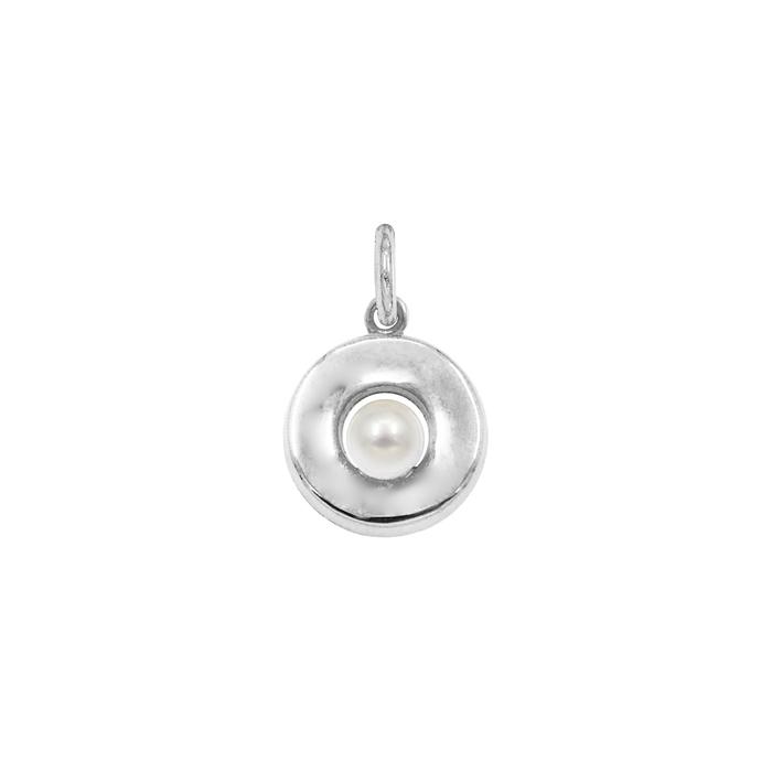 Charm Cerchio in Oro e Perla