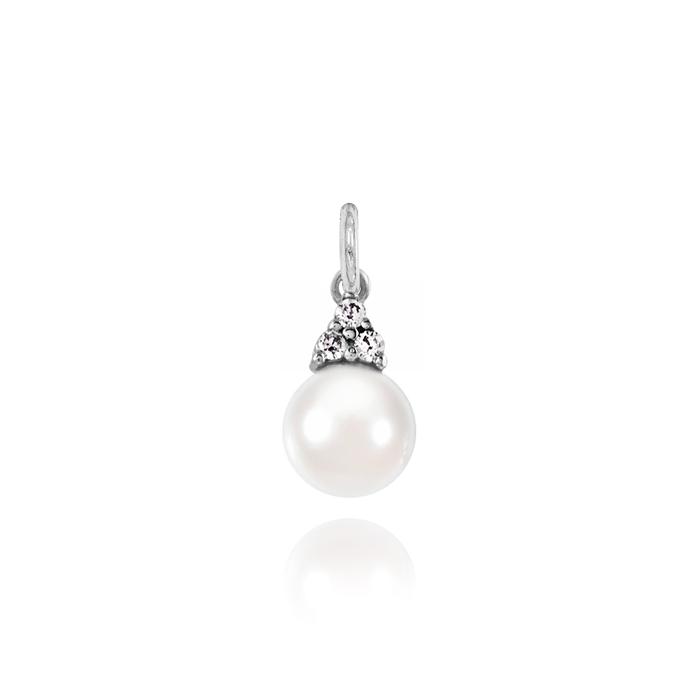 Charm Perla in Oro e Zirconi