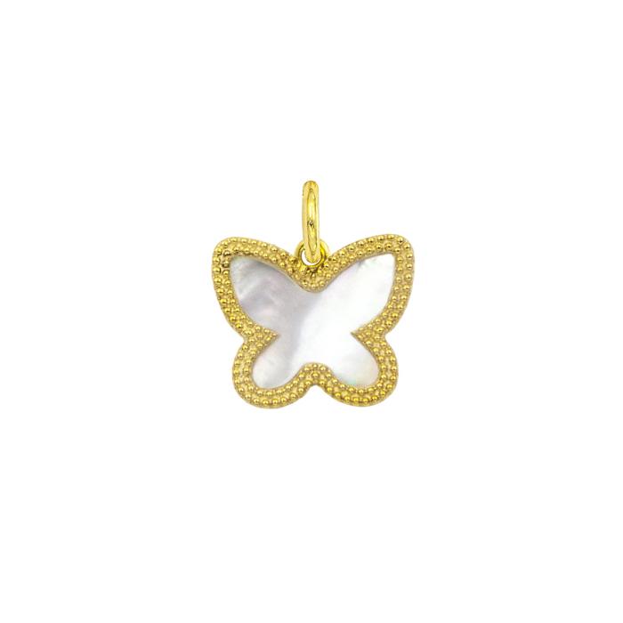 Charm Farfalla in Oro e Madreperla