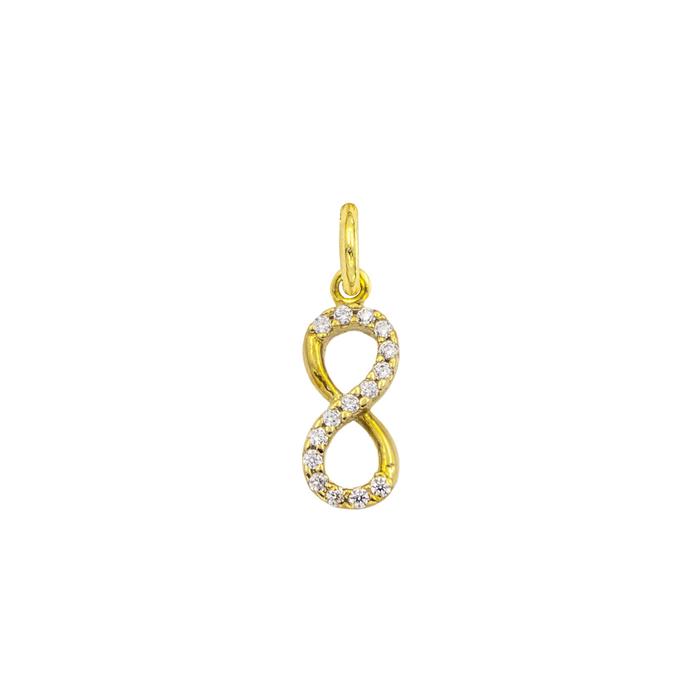 Charm Infinito in Oro e Zirconi