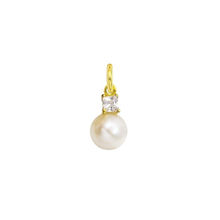 Charm Perla in Oro e Zirconi