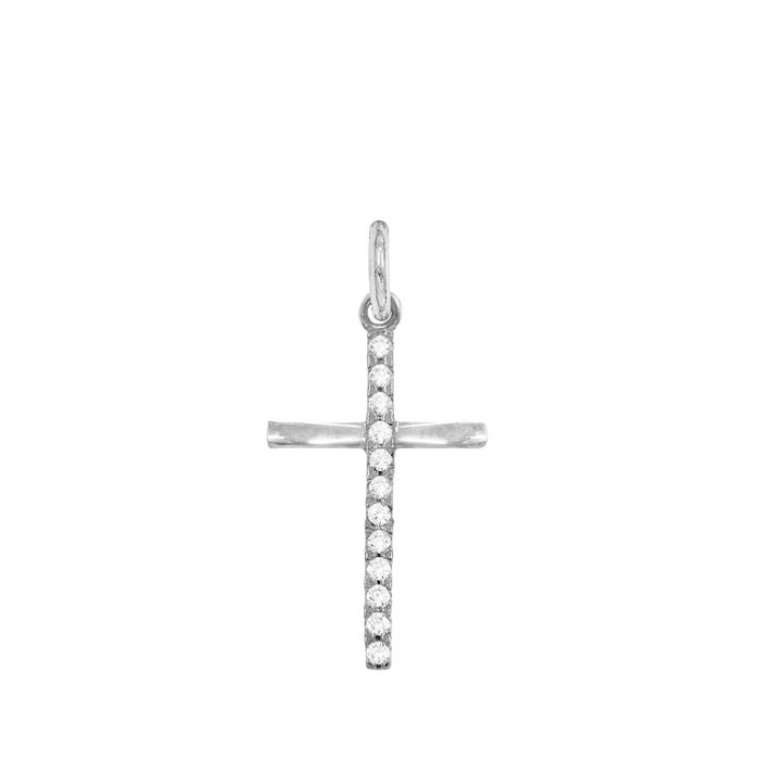 Charm Croce in Oro e Zirconi