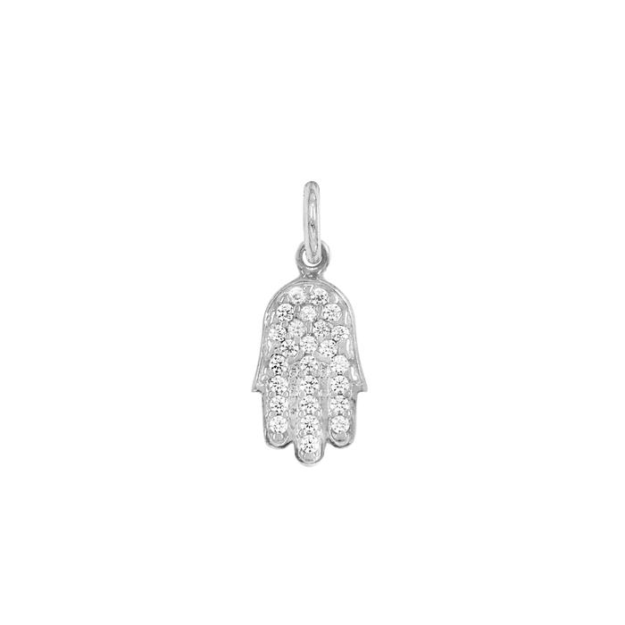 Charm Mano di Fatima in Oro e Zirconi