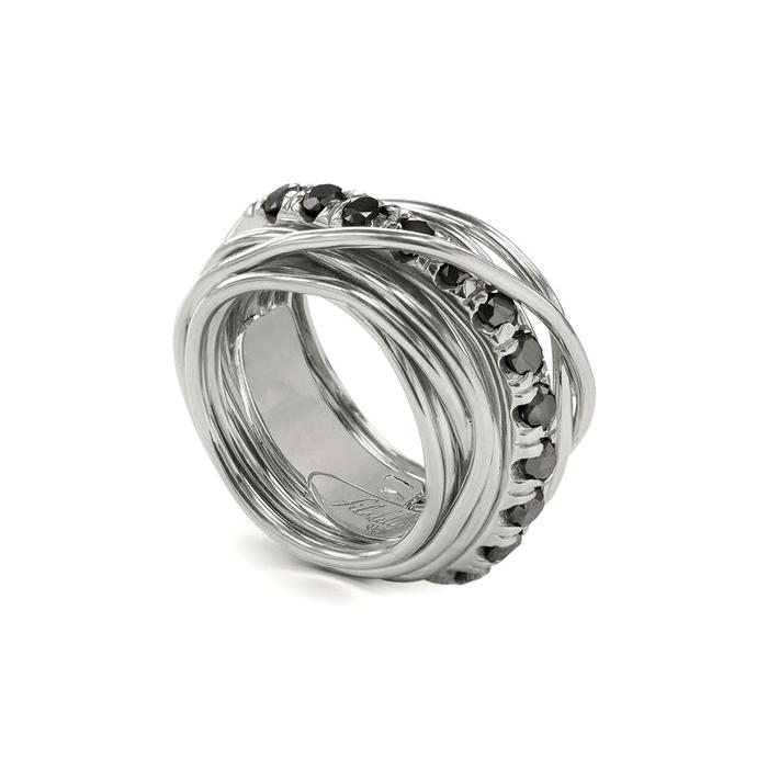 Filodellavita Carato 13 brins en argent 925 et diamants noirs