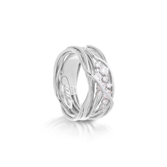 Filodellavita Ten 10 threads in White Gold and White Diamonds