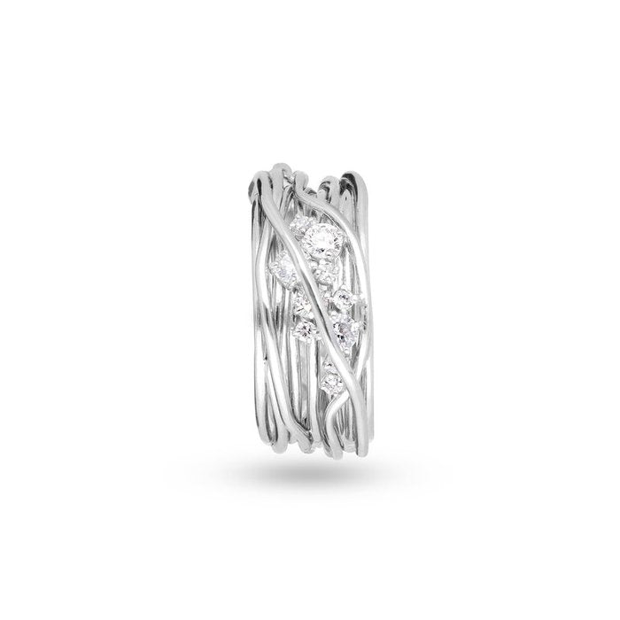 Filodellavita Ten 10 threads in White Gold and White Diamonds