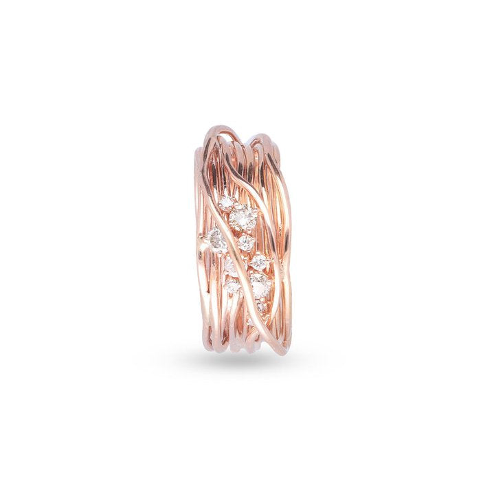 Filodellavita Ten 10 threads in 18kt Rose Gold and White Diamonds