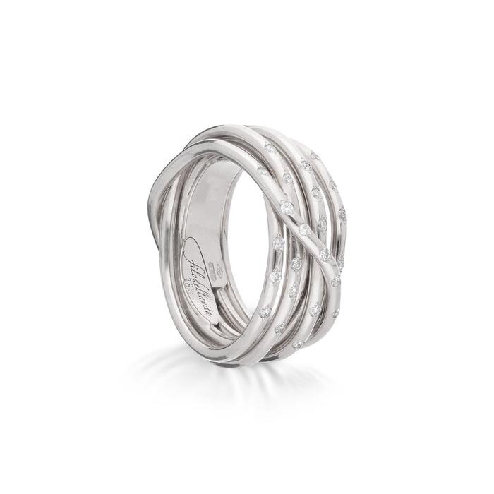 Filodellavita Leda 7 brins en or blanc 18 carats et diamants blancs