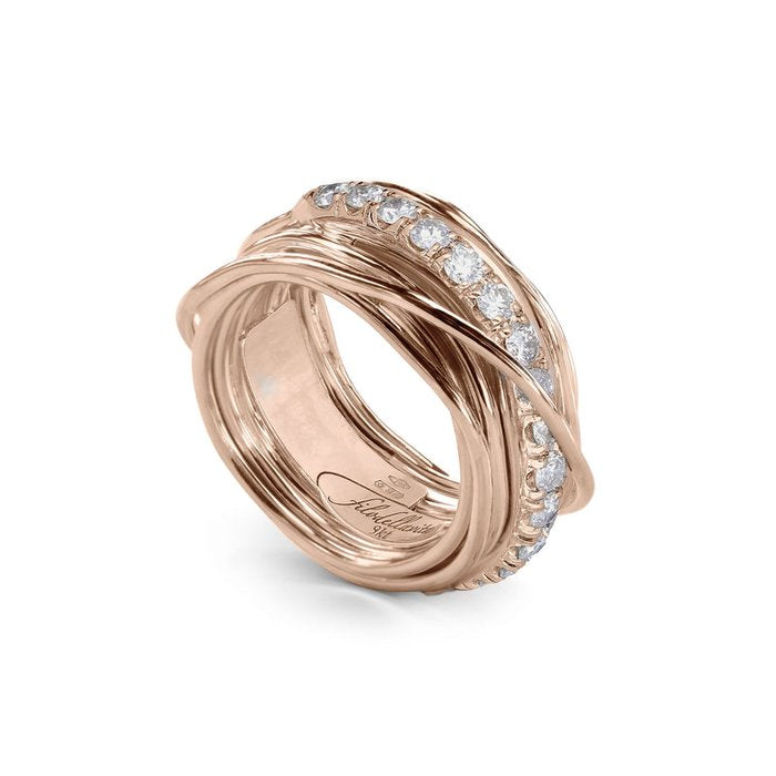 Filodellavita Precious 13 brins en or rose 9 carats et diamants blancs