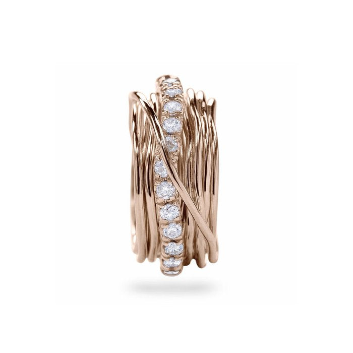 Filodellavita Precious 13 brins en or rose 9 carats et diamants blancs