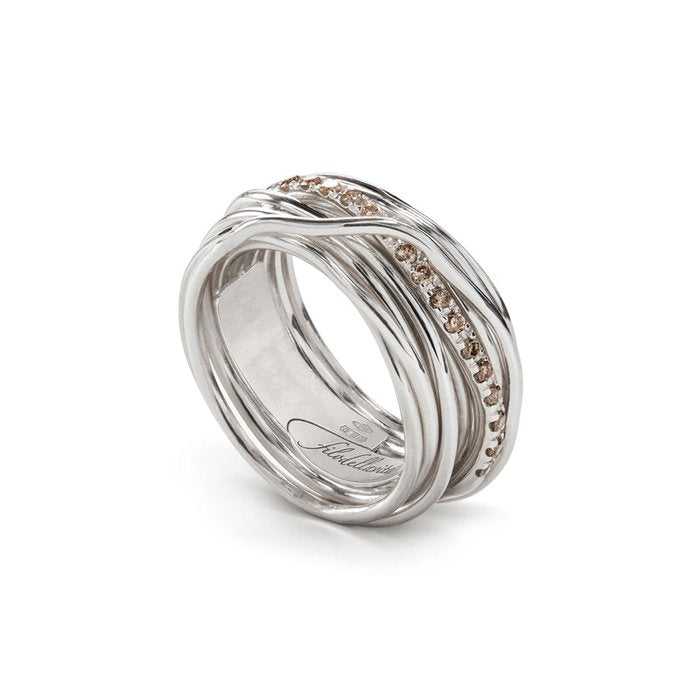Filodellavita Classic 13 fili in Argento 925 e Diamanti Brown