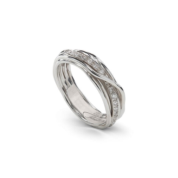 Filodellavita Classic 7 brins en argent 925 et diamants blancs