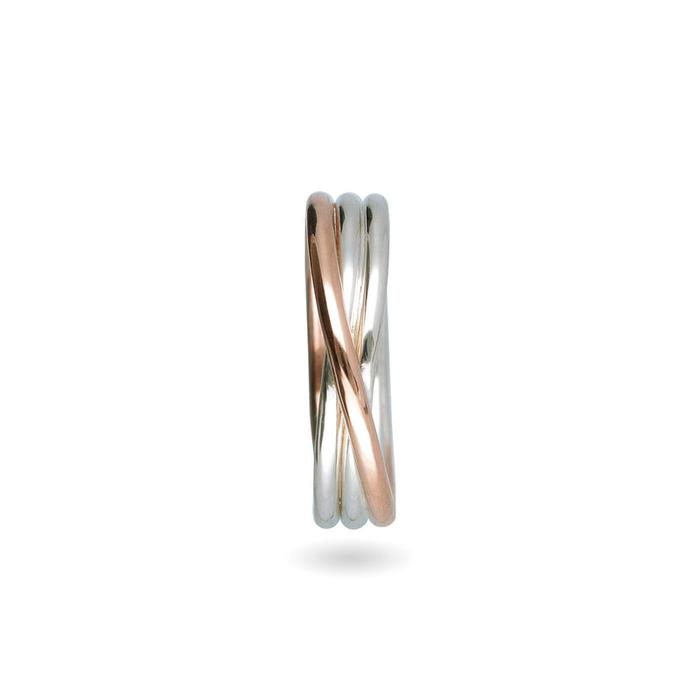 Filodellavita Classic 3 brins en or rose 9 carats et argent 925