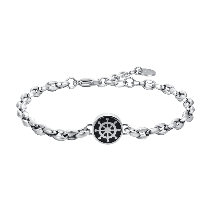 BRACELET EN ACIER POUR HOMME AVEC CASQUE