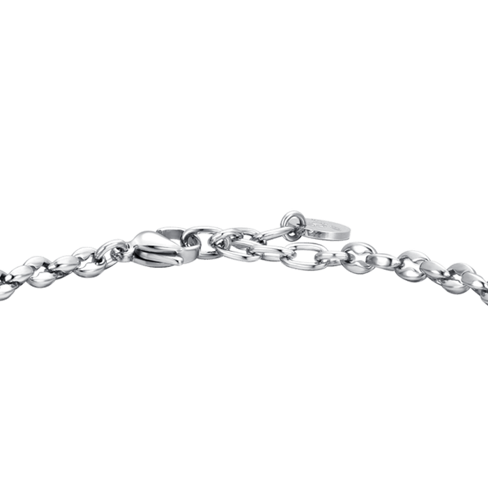 BRACELET HOMME EN ACIER AVEC HÉMATITE BLEUE