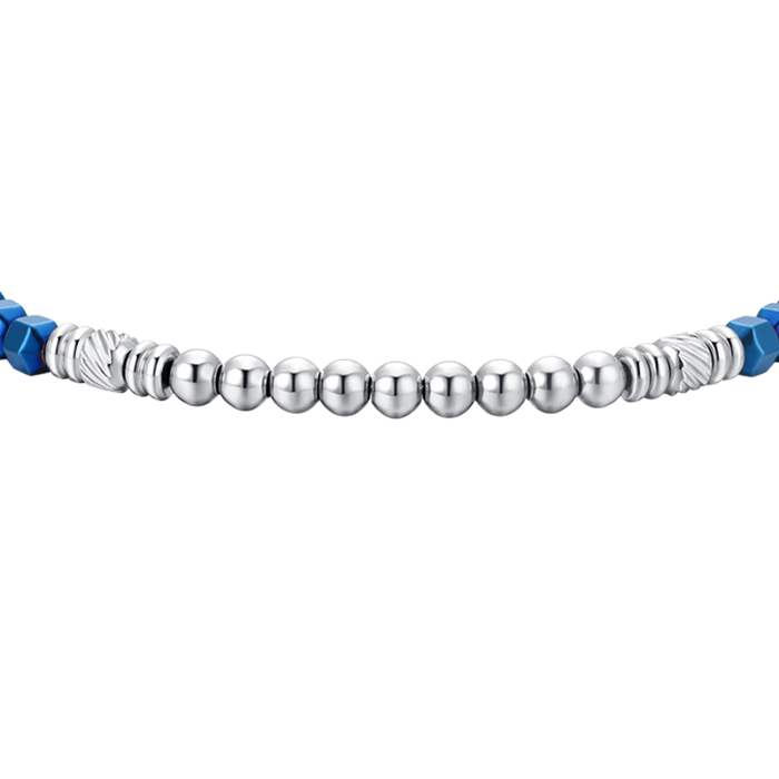 BRACCIALE UOMO IN ACCIAIO EMATIVE SILVER E BLU