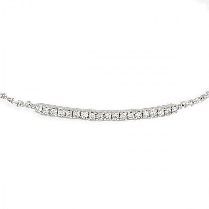 Grand bracelet tennis demi-taille en or 18 carats et diamants