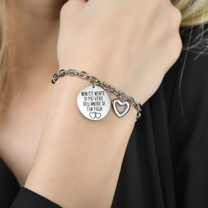 WOMEN'S STEEL BRACELET THERE IS NOTHING MORE TRUE THAN YOUR DAUGHTER'S LOVE