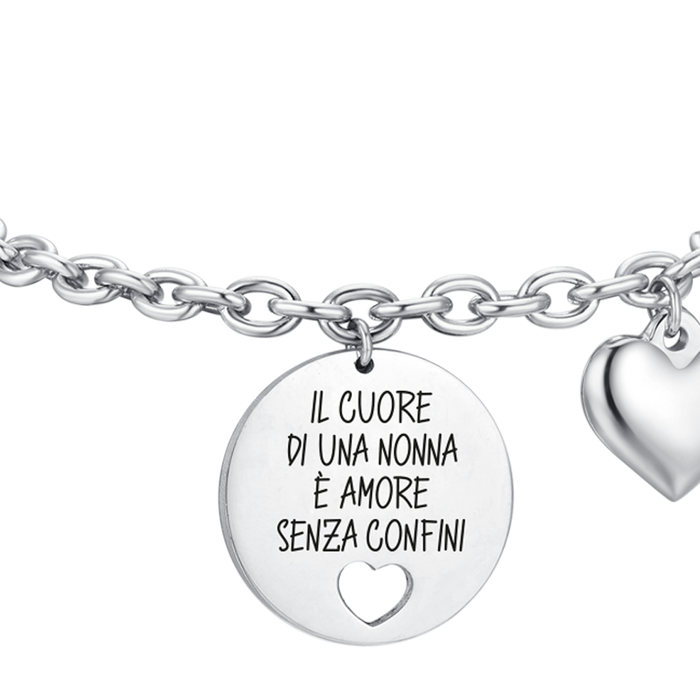 BRACELET FEMME EN ACIER LE CŒUR D'UNE GRAND-MÈRE
