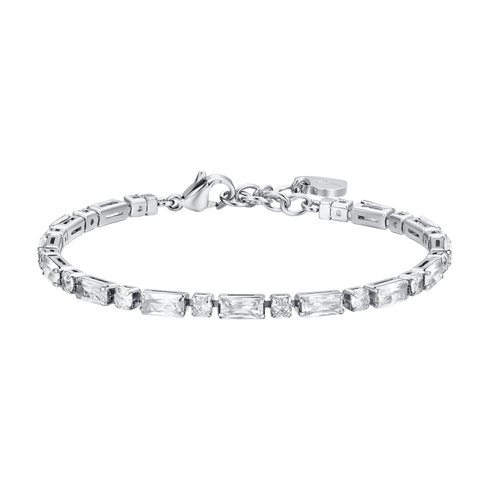 BRACELET DE TENNIS FEMME EN ACIER AVEC ZIRCONE BLANC