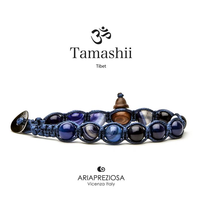 Agate rayée bleu foncé Tamashii - Base bleue