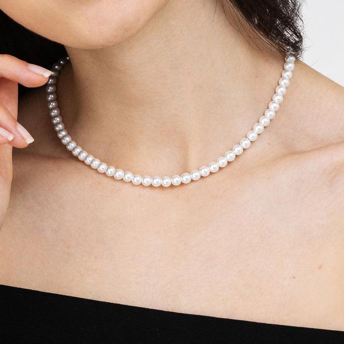 COLLIER DE PERLES BLANCHES POUR FEMME