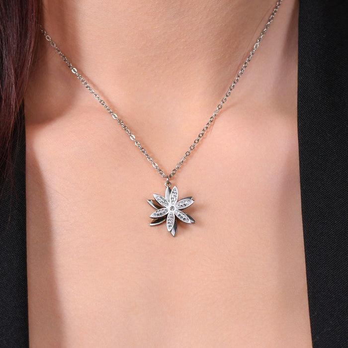 COLLANA DONNA IN ACCIAIO FIORE DELLA VITA GIREVOLE