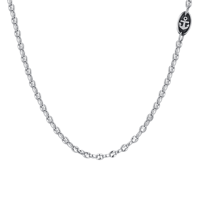 COLLIER EN ACIER POUR HOMME AVEC ANCRE