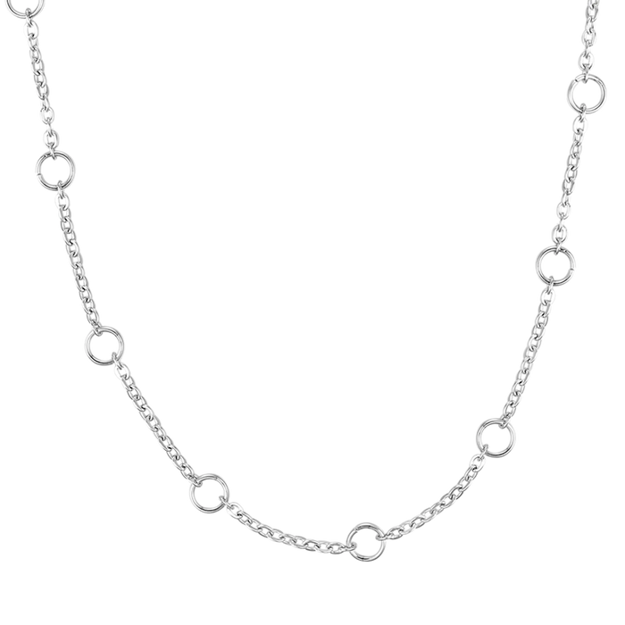 COLLIER FEMME EN ACIER POUR CHARMS AVEC MOUSQUETON
