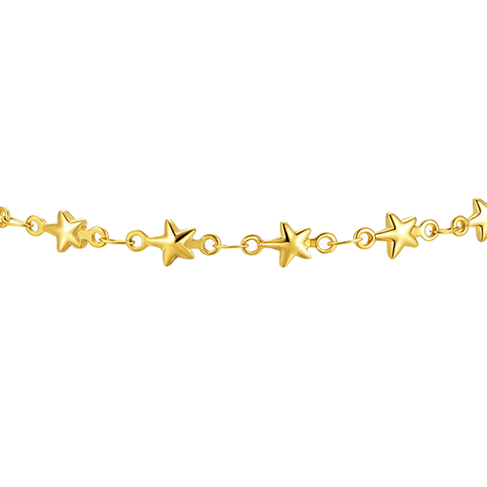 CAVIGLIERA DONNA IN ACCIAIO IP GOLD CON STELLE