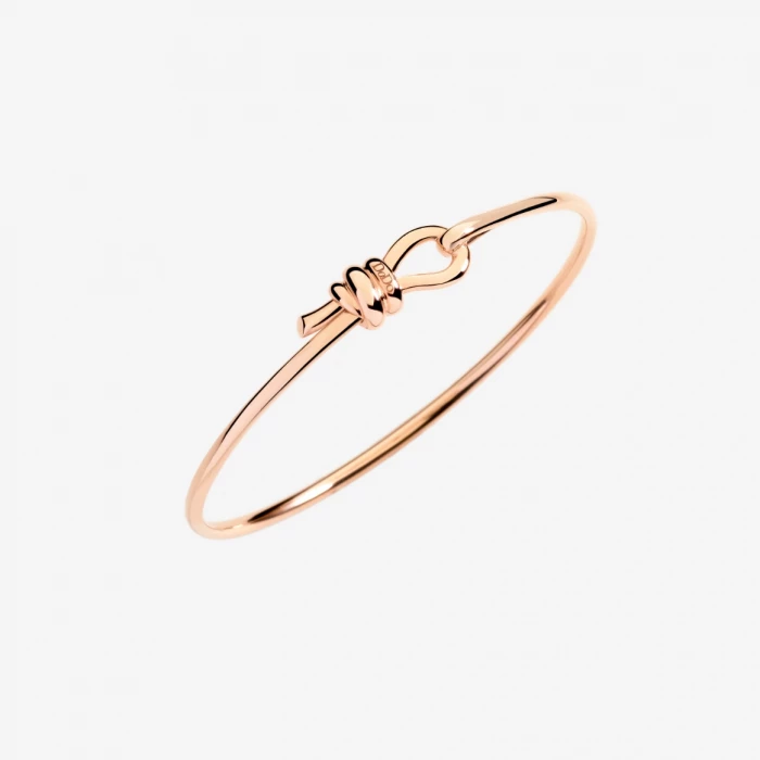 ROSE GOLD KNOT BANGLE BRACELET