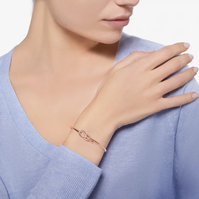 ROSE GOLD KNOT BANGLE BRACELET