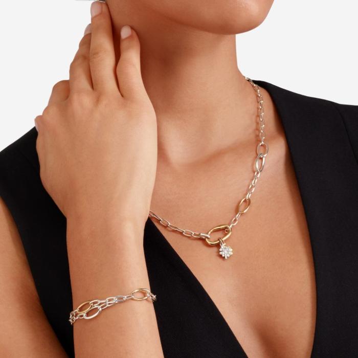 ESSENTIALS BRACELET SILVER & GOLD SILVER