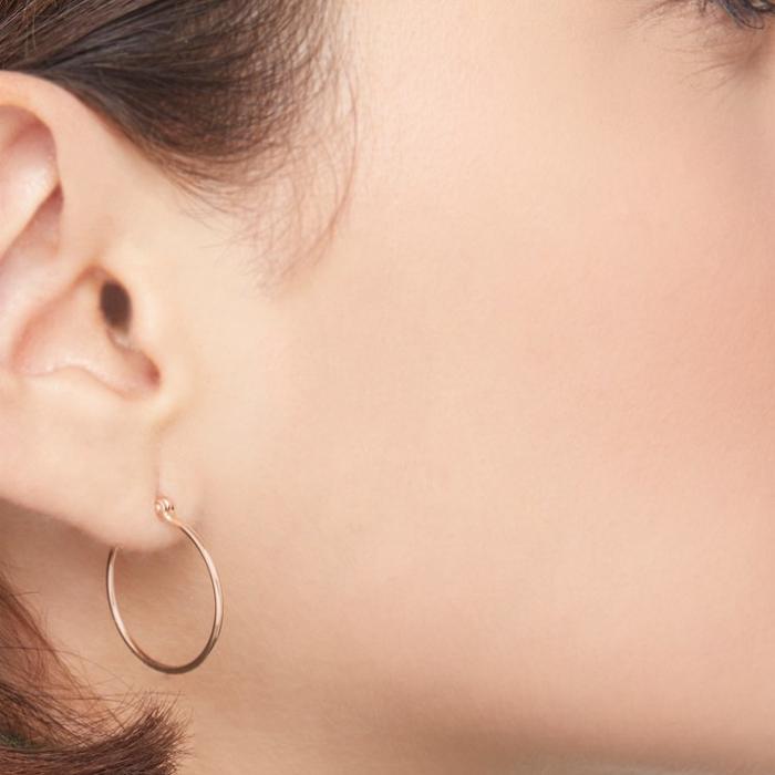 BOUCLES D'OREILLES CRÉOLES EN OR ROSE ESSENTIALS