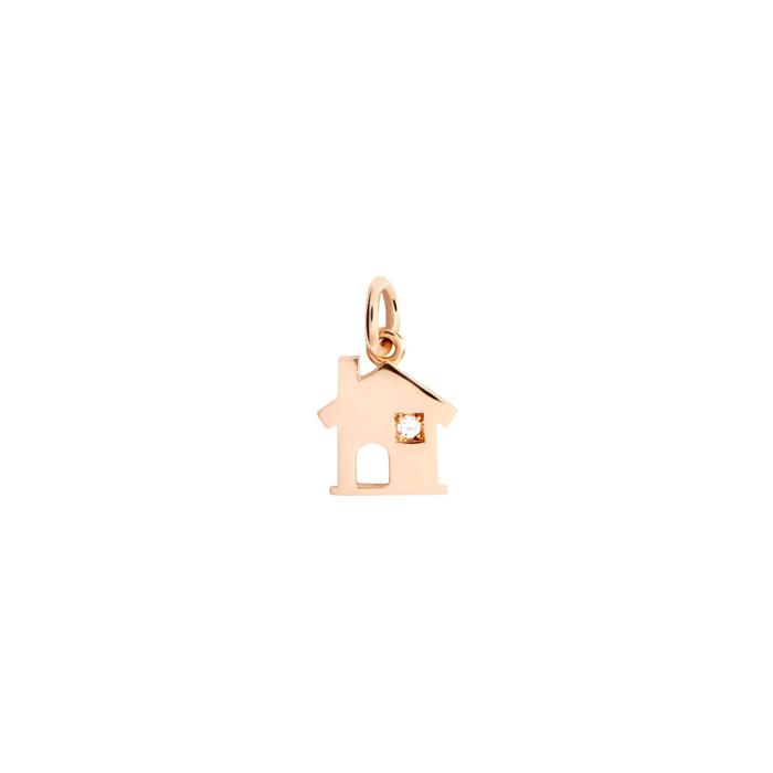 ROSE GOLD & WHITE DIAMOND HOUSE PENDANT