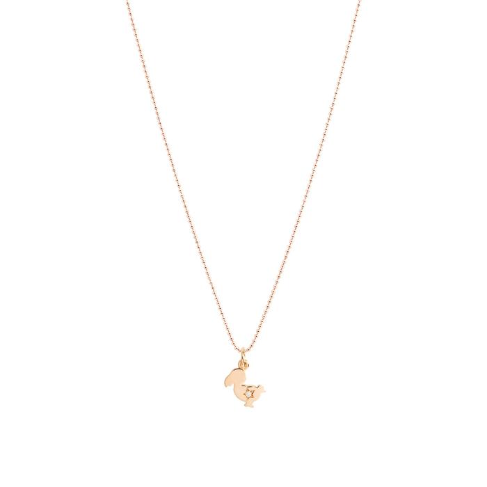 PENDENTIF DODO JUNIOR OR ROSE ET DIAMANT