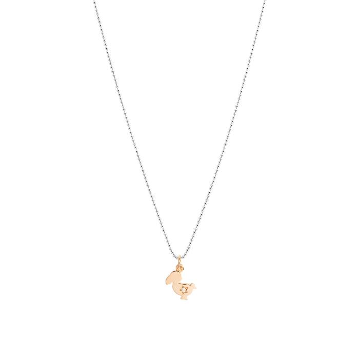 PENDENTIF DODO JUNIOR OR ROSE ET DIAMANT