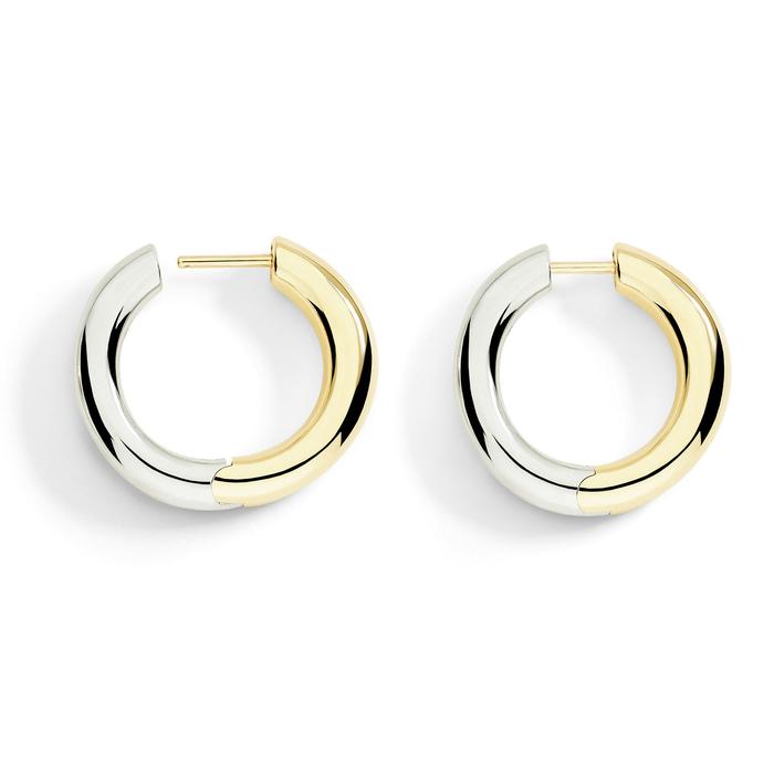 ORECCHINI HOOP ARGENTO & ORO GIALLO