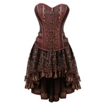 Black Corset Dress – Gothic Corsair Steampunk Style Women - Vignette | Steampunk Store