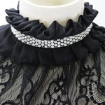 Steampunk Edwardian Faux Collar - Victorian False Collar Accessory - Vignette | Steampunk Store